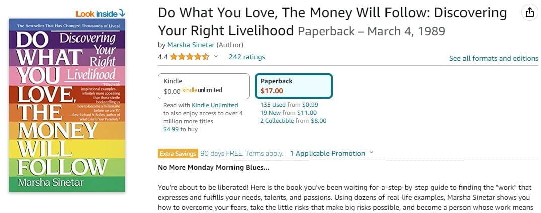 eBook: Do What You Love, The Money Will Follow