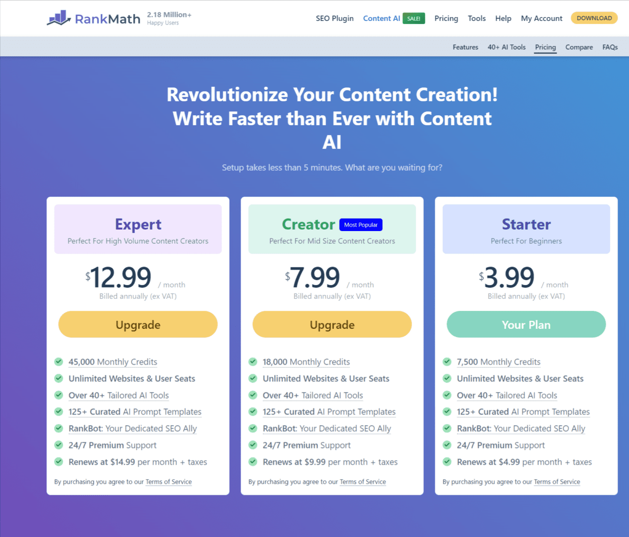 Content AI 2.0 Review: Pricing Options