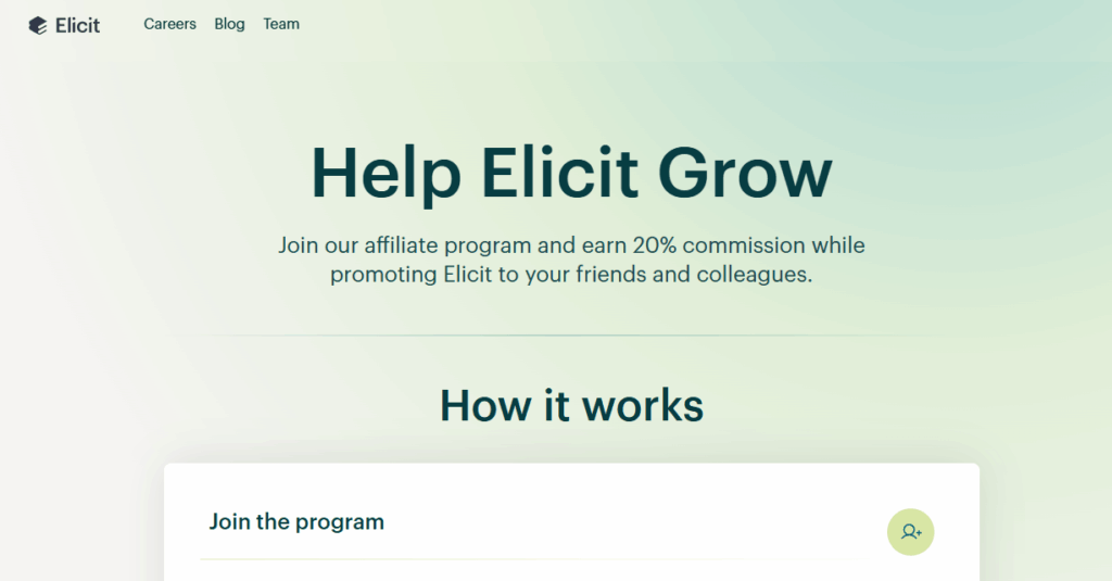 Elicit affiliate program