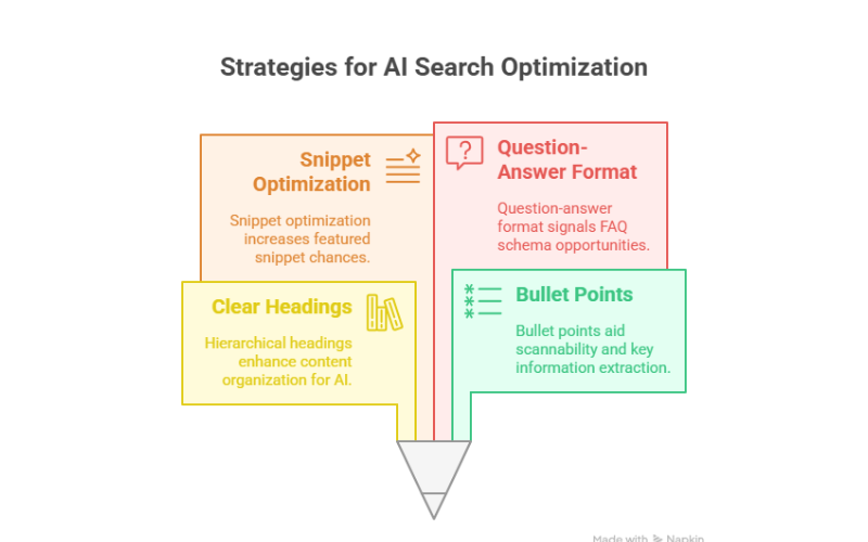 Graphic Representation of AI-Search Optimization Strategies