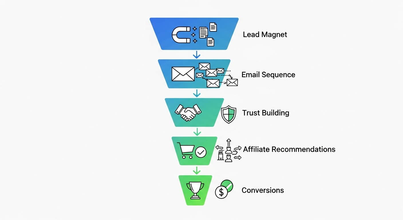 Visual funnel showing subscriber journey