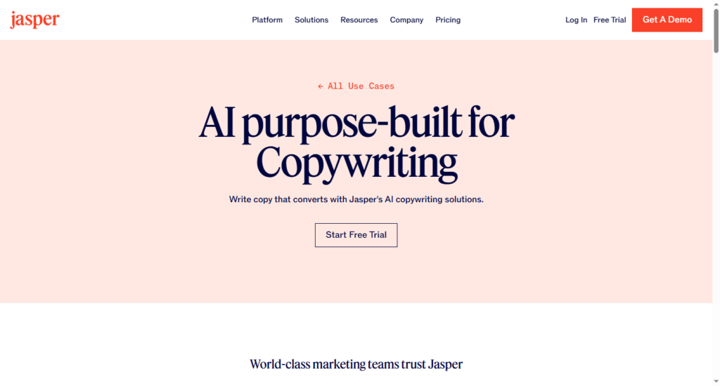 Jasper (formerly Jarvis) is one of the most recognized names in AI copywriting