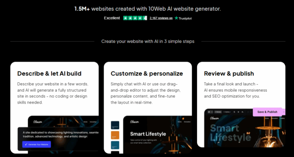 Its AI-native vibe coding framework enables creators, startups, and agencies to launch MVPs, full websites, or even web apps within a single weekend. 