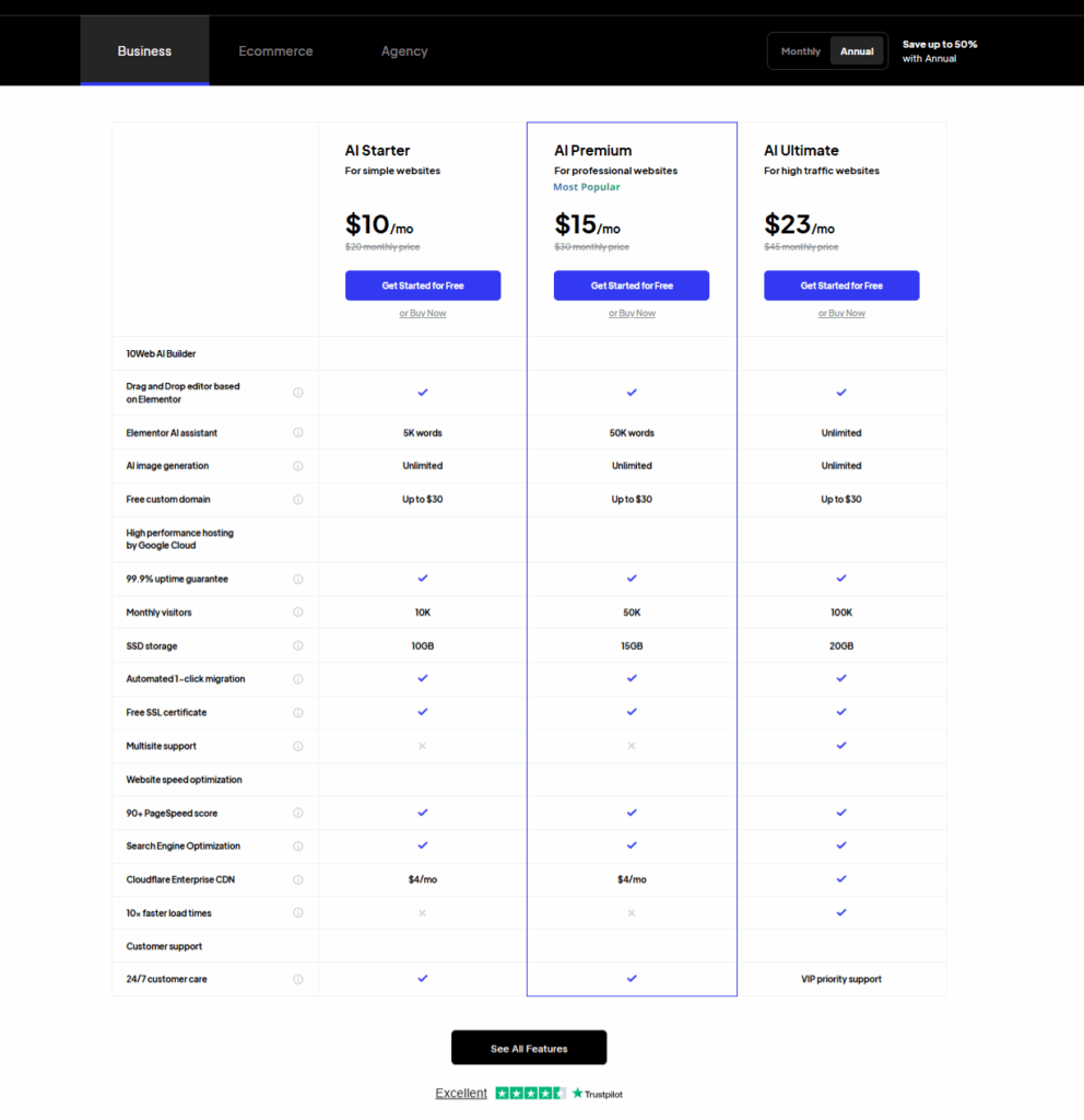 Vibe for WordPress, built on the 10Web Platform, redefines value beyond simple pricing tiers.
