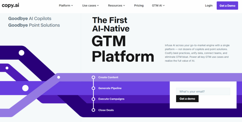 Copy.ai is one of the most polished and user-friendly AI copywriting tools available.