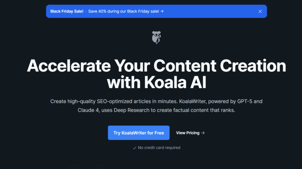 What Is the Koala AI Black Friday Deal for 2025?