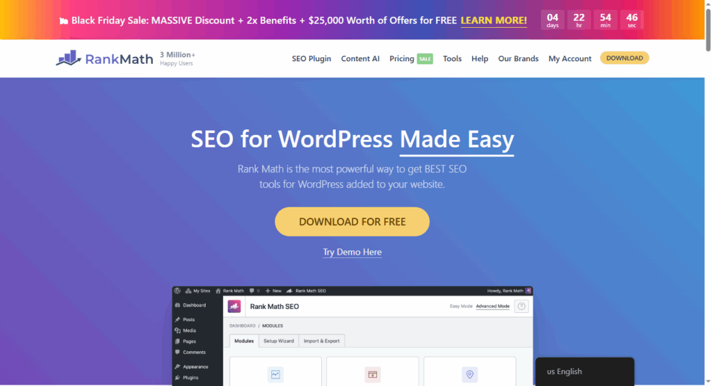 Rank Math Black Friday Deals 2025