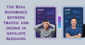 The Real Difference Between Traffic and Income in Affiliate Blogging