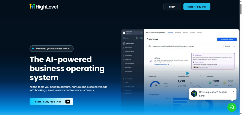 GoHighLevel: Best for Agency-Level Affiliates and White-Label Use