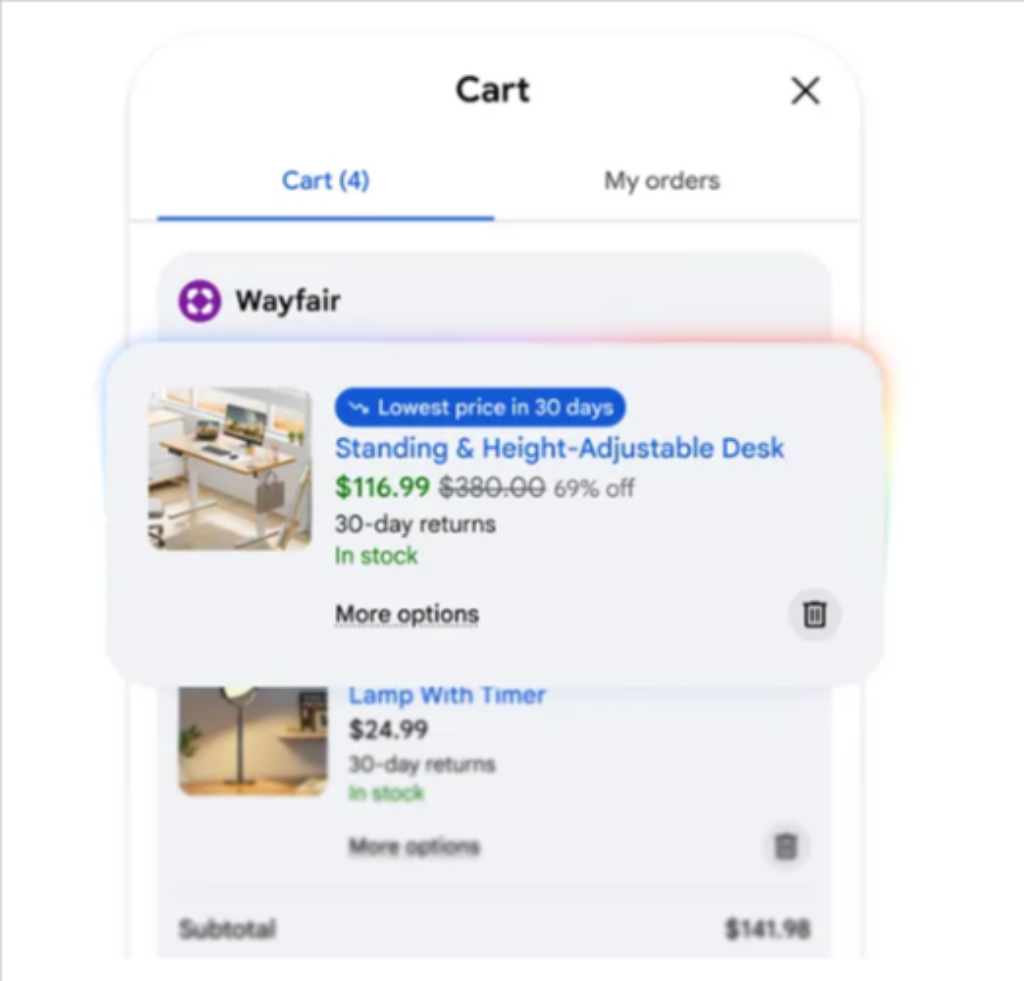 Universal Cart is an AI-powered shopping layer embedded directly inside Google Search