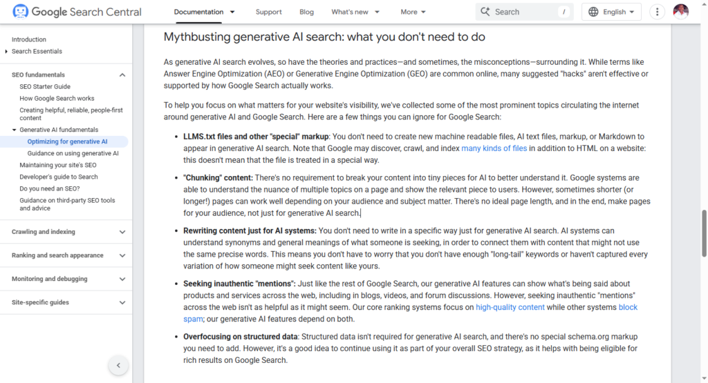 The Great Gaslighting: Why Google's "Just Do SEO" Advice is an Affiliate Death Sentence 2 Google's guide to optimizing for Generative AI