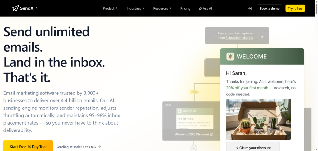  SendX: Best for Affiliates Who've Been Burned by Restrictive Platforms