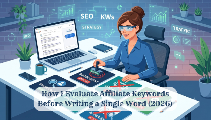 How I Evaluate Affiliate Keywords Before Writing a Single Word (2026)