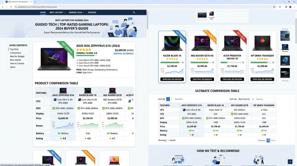 Claude vs ChatGPT vs Gemini for Affiliate Content Creation: Honest Comparison (2026) 5 Affiliate buying guide featuring multiple products arranged in comparison format.