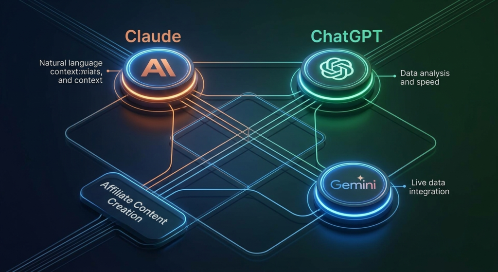 Claude vs ChatGPT vs Gemini for Affiliate Content Creation: Honest Comparison (2026) 2 What Is Claude, ChatGPT, and Gemini — and Why Do Affiliate Marketers Care?