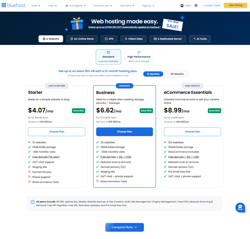 Bluehost Black Friday Week 2026: Up to 25% Off Hosting and AI Tools 4 Bluehost’s value extends beyond its promotional price.