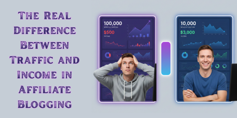The Real Difference Between Traffic and Income in Affiliate Blogging