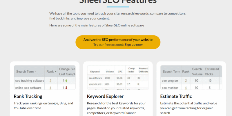SheerSEO:  Monitor and Rank Your Sites with Ease