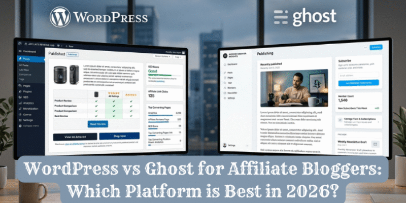 WordPress vs Ghost for Affiliate Bloggers: Which Platform is Best in 2026?